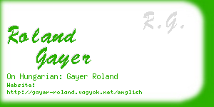 roland gayer business card